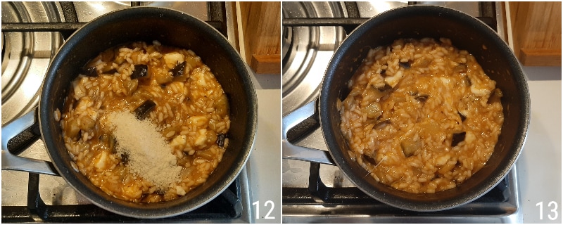 e. cream the eggplant and smoked cheese risotto without butter but with parmesan