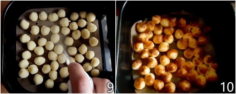 e. cook cheese balls in air fryer