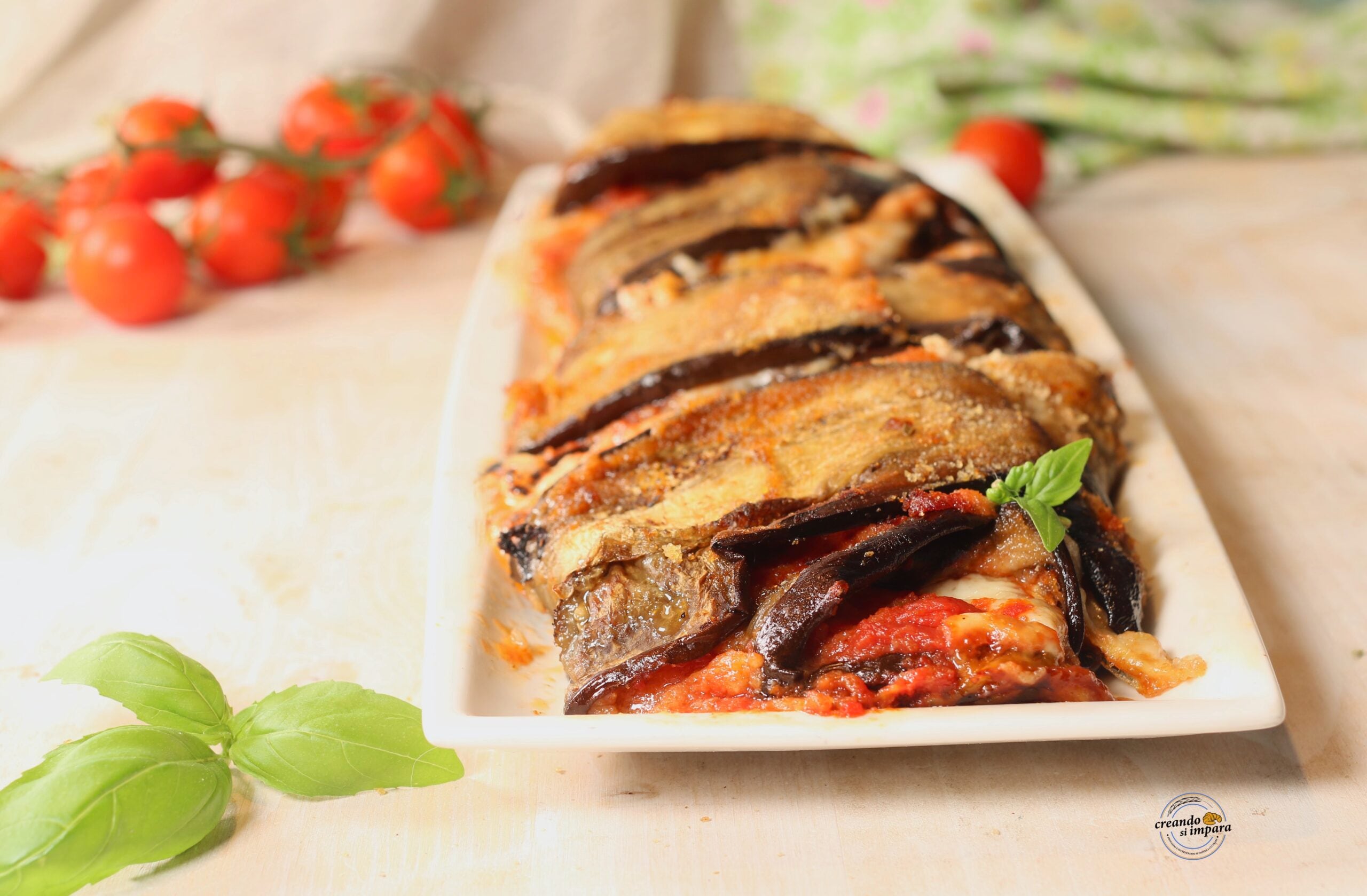Eggplant Roll with Pizza Sauce