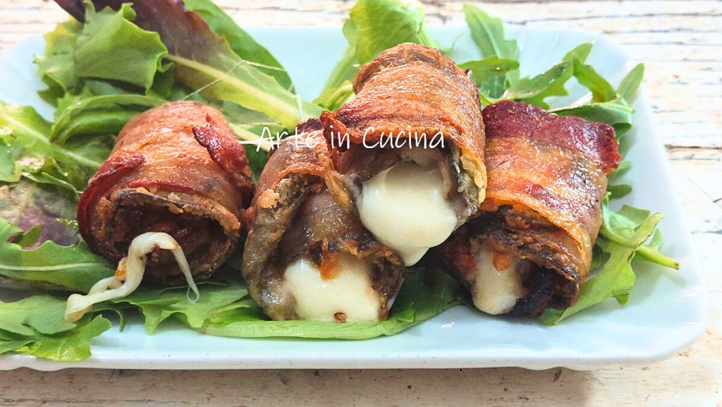 EGGPLANT ROLLS with BACON and provola