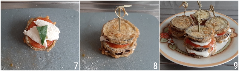 eggplant towers stuffed with tomato and mozzarella club sandwich of eggplants 3 bake in oven or microwave