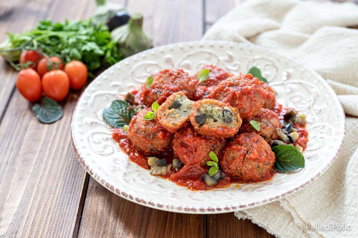 Eggplant Meatballs Pizzaiola Style