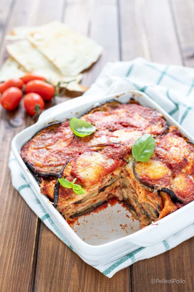 eggplant parmesan and carasau