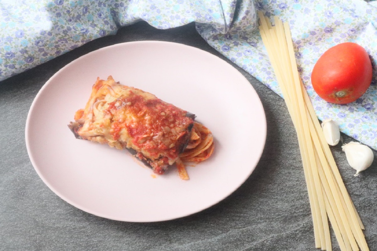 Eggplant Rolls with Pasta
