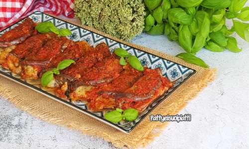 Eggplant Rolls with Smoked Cheese and Speck