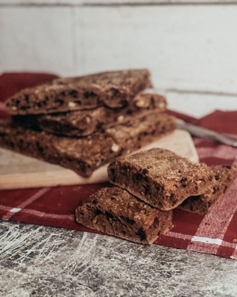 baked sweet cocoa focaccia