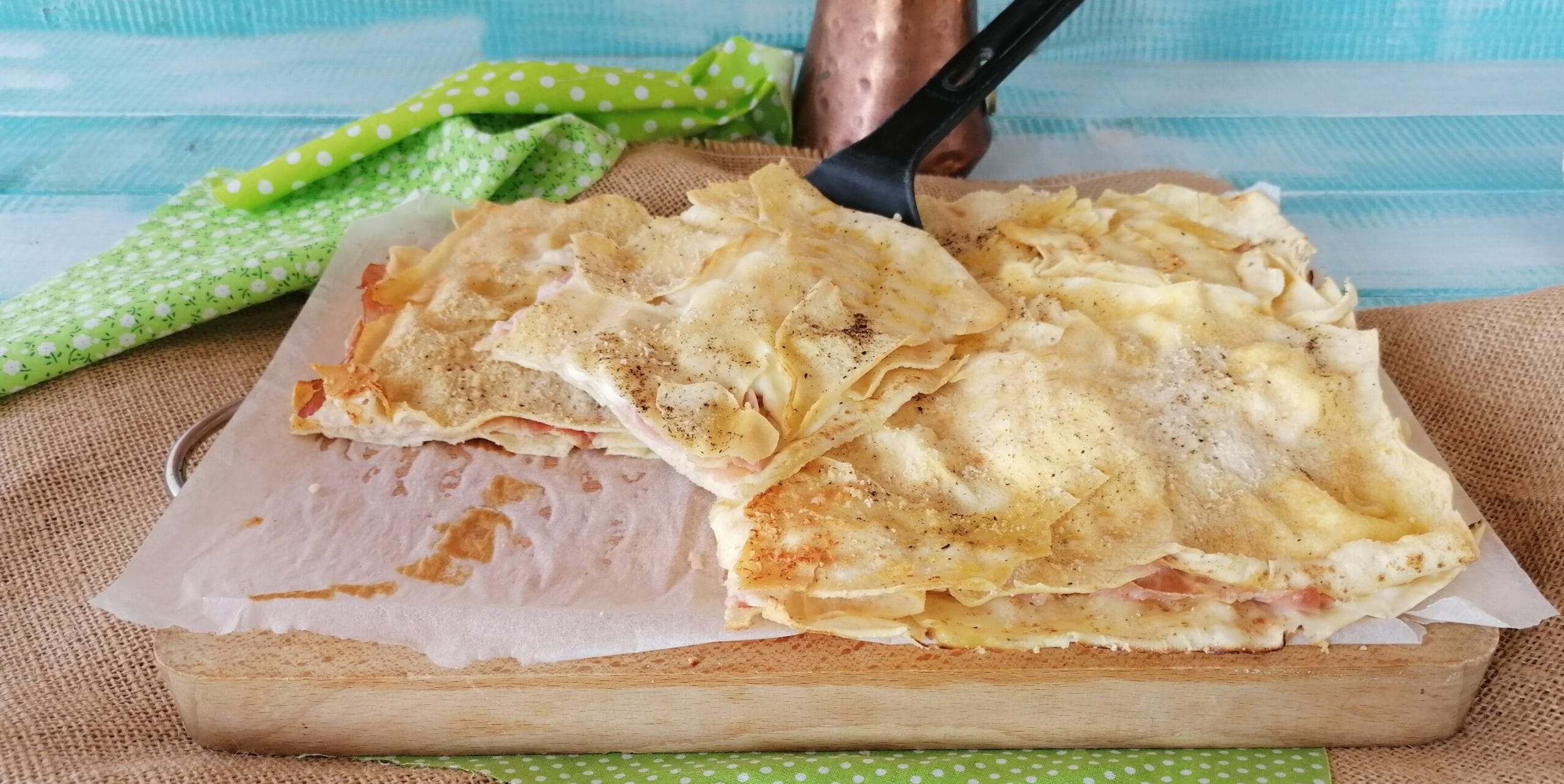 FAKE FOCACCIA WITH STRACCHINO AND CARASAU