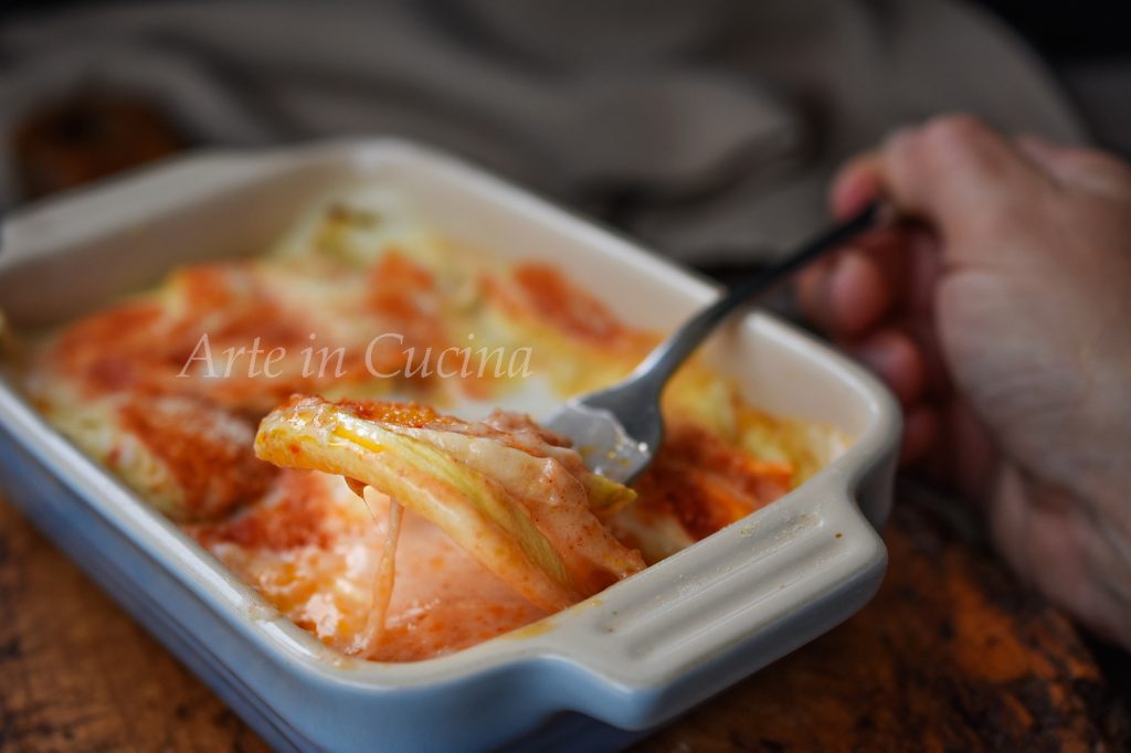 Fennel parmigiana with ham