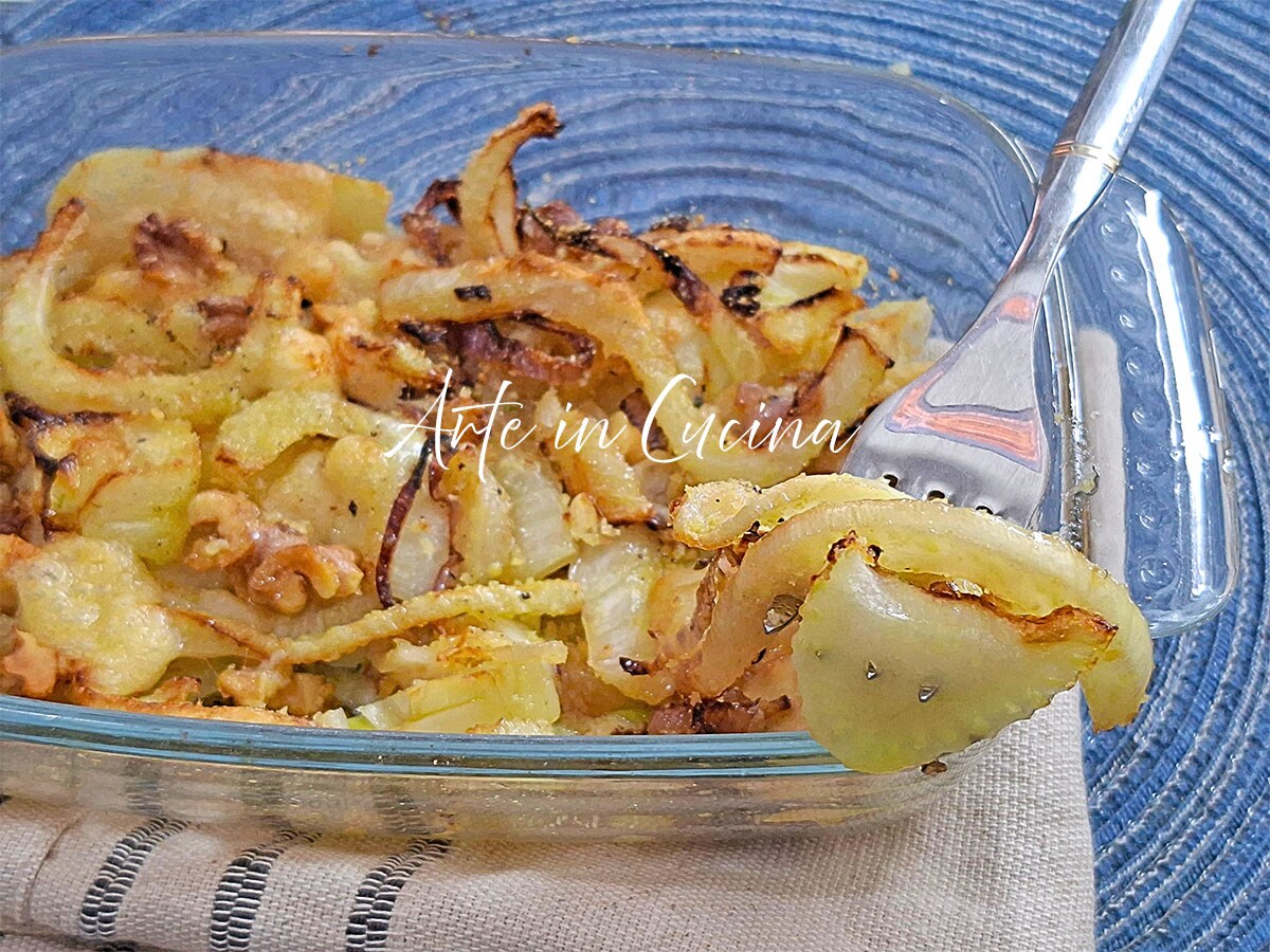 FENNEL with WALNUTS and BAKED ONIONS autumn side dish
