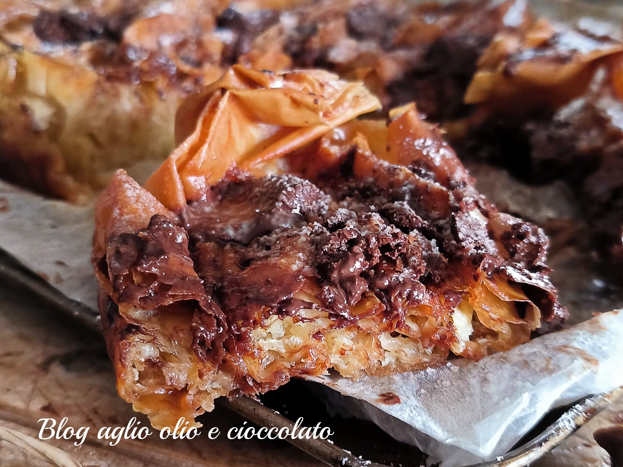 FILLO PASTRY AND CHOCOLATE TART