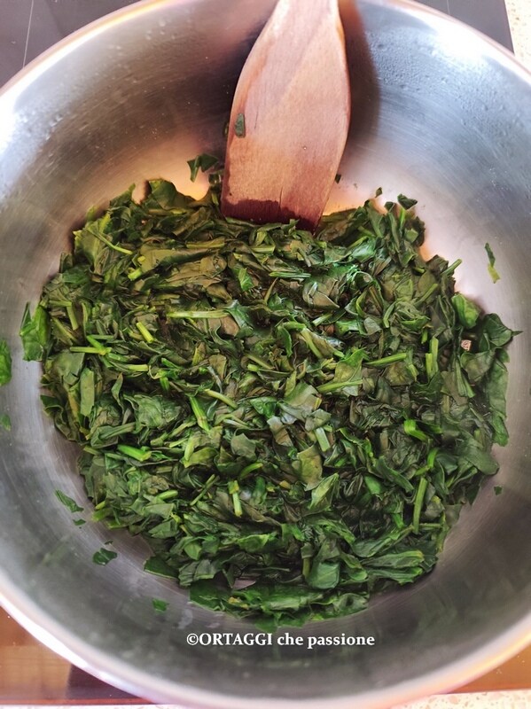 finish cooking spinach and let cool