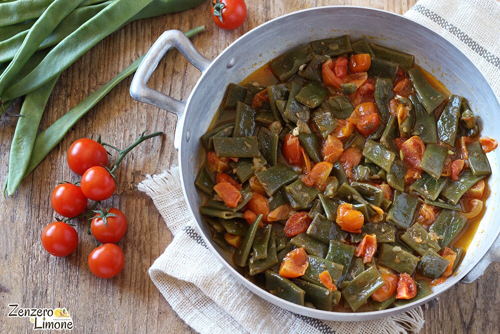 Flat Beans and Cherry Tomatoes
