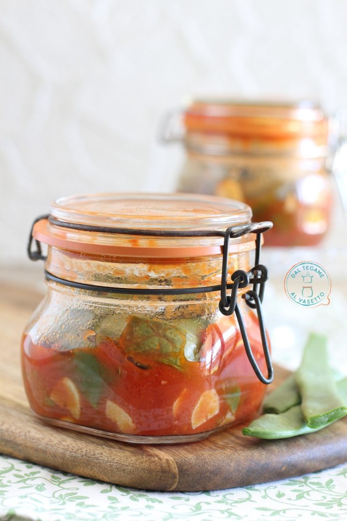 how to make flat green beans with tomato in microwave vacuum jar cooking
