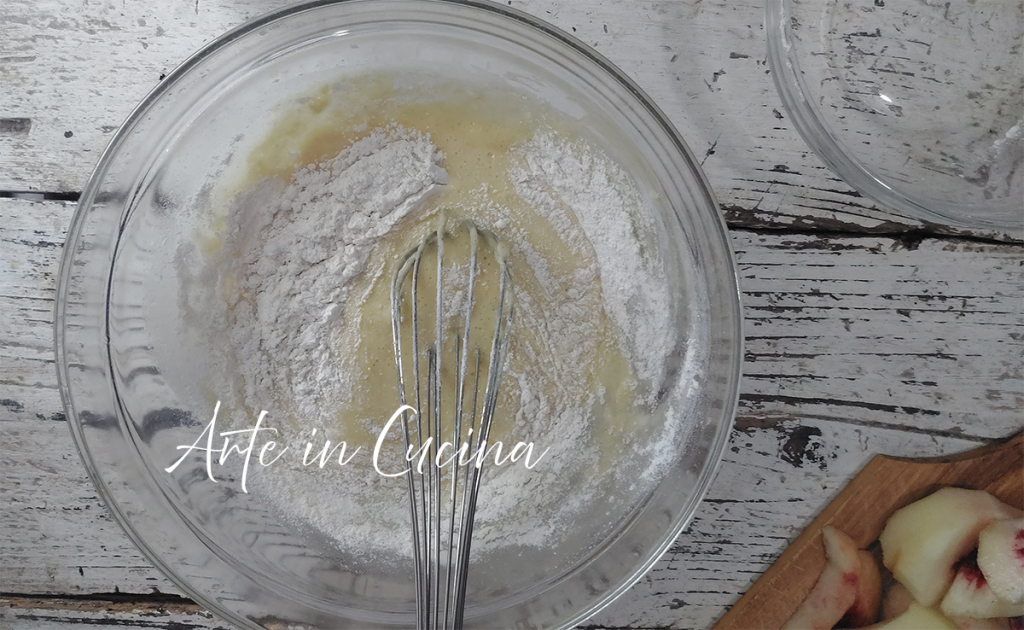 PEACH FRITTATA in pan