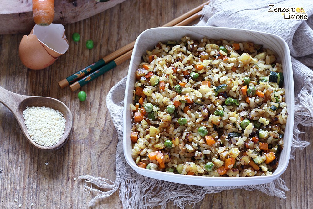 Fusion-Style Stir-Fried Rice with Vegetables