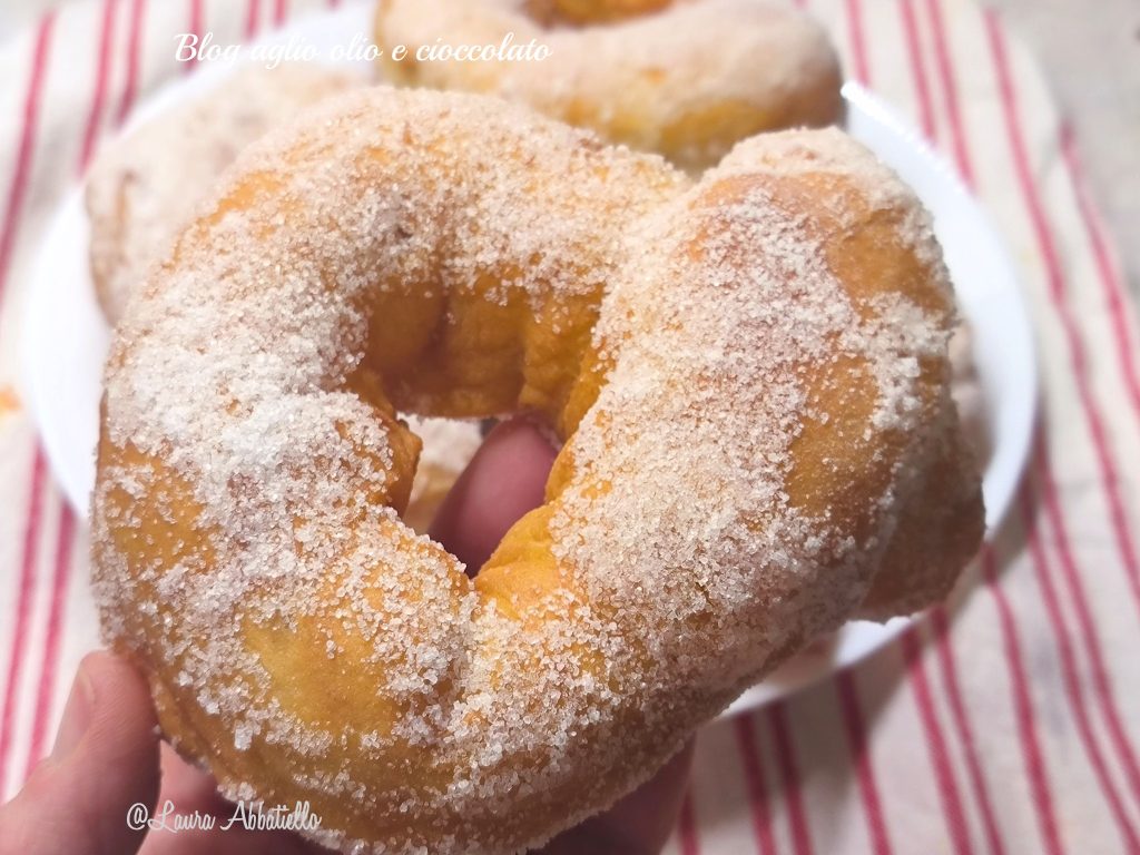 Giant Neapolitan graffe, very soft, light, and sweet that melt in your mouth even if fried, always win everyone, big and small