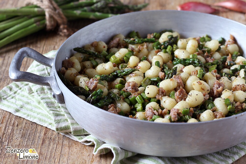 Gnocchi with Asparagus and Sausage