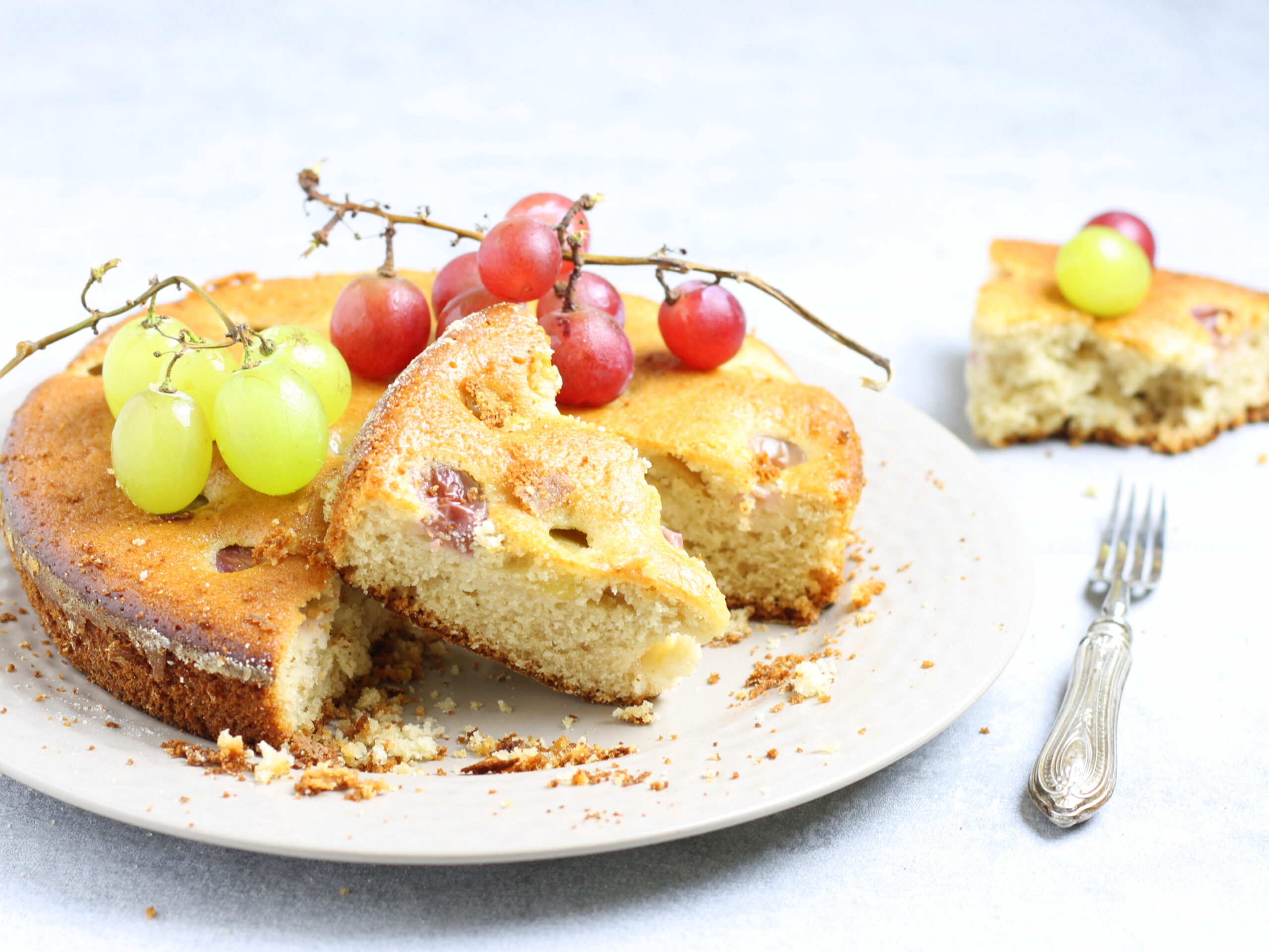 Soft Grape Cake, Wholesome and Butter-Free