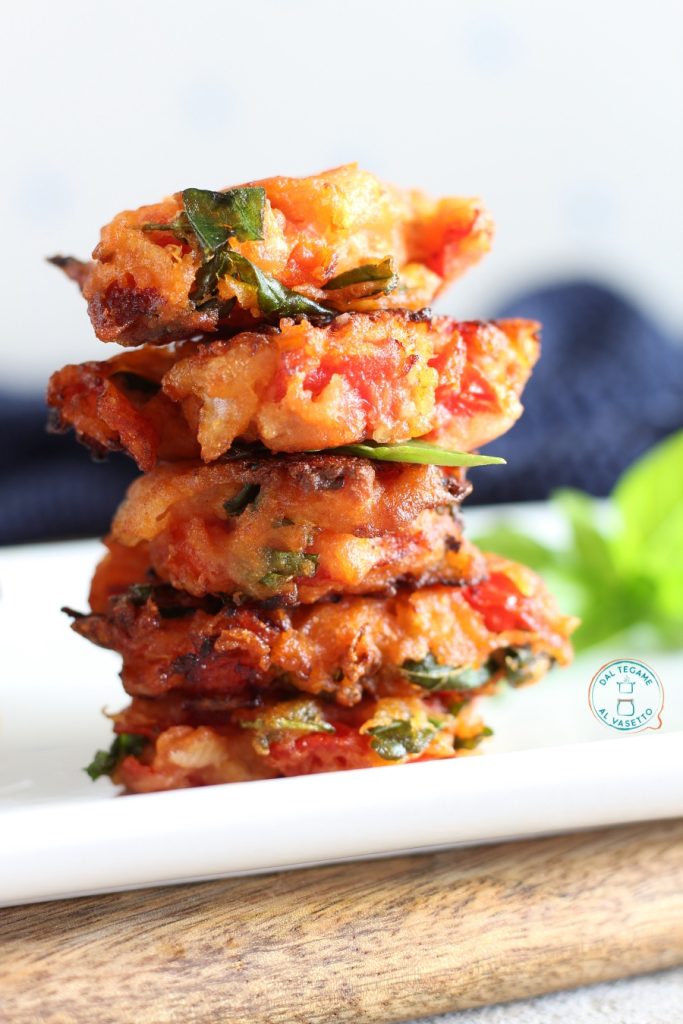 original recipe for Greek-style fritters with tomato