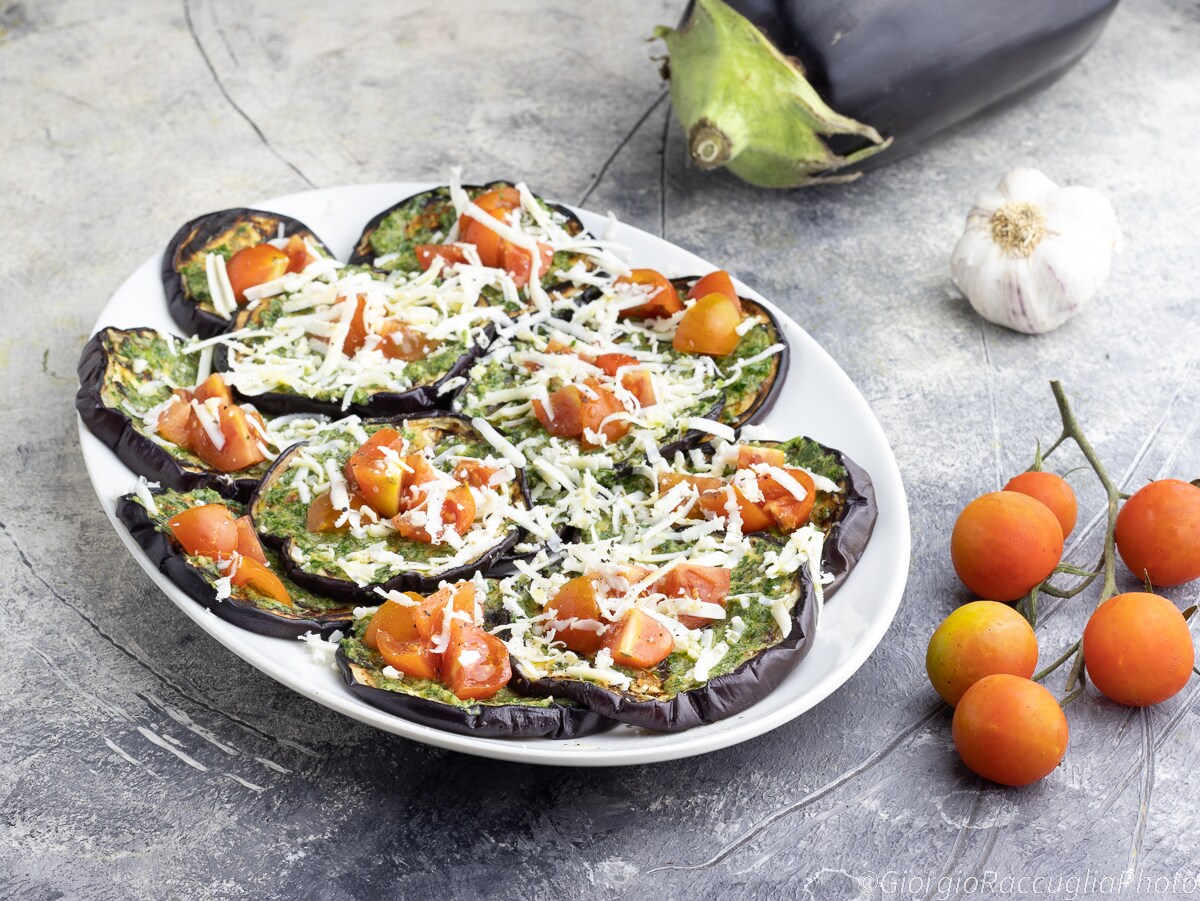 Grilled Eggplants with Parsley Sauce Recipe