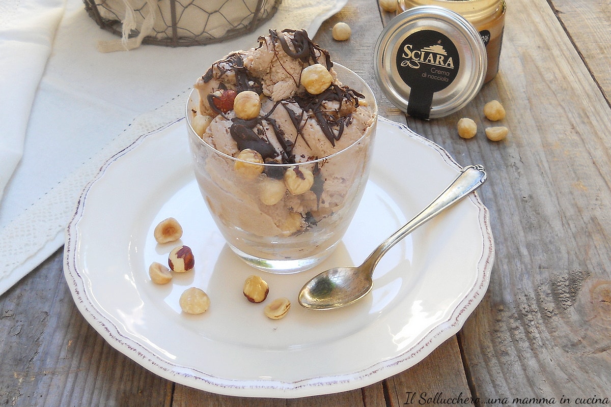 Hazelnut Ice Cream Without Ice Cream Maker