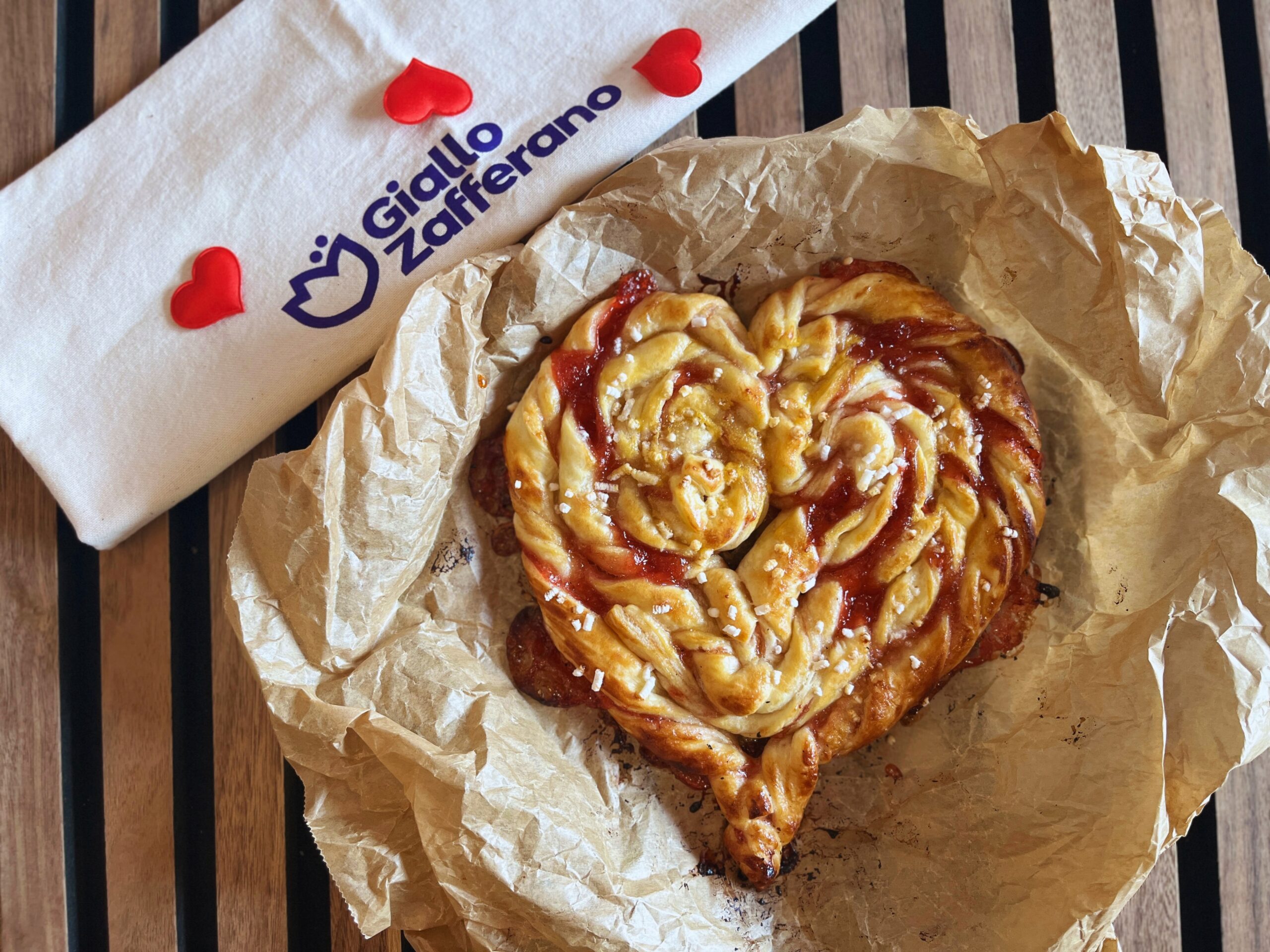 Puff Pastry Heart with Jam