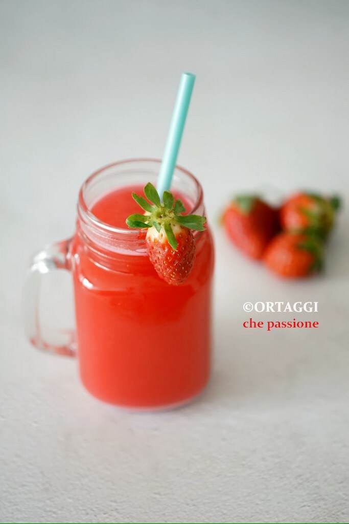 homemade strawberry juice drink