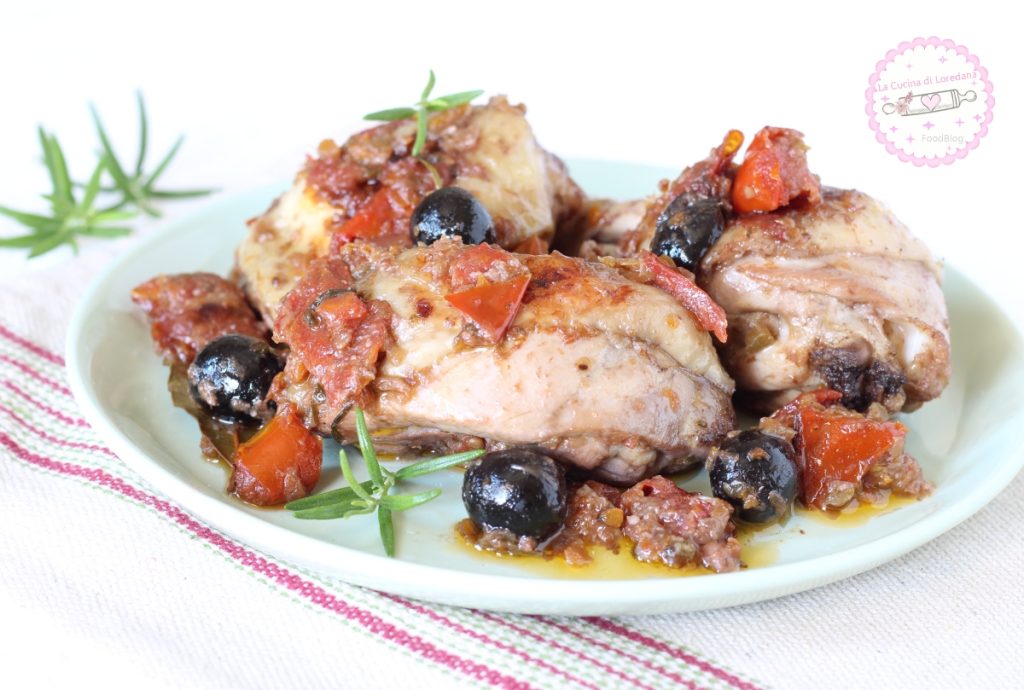 hunter's style chicken in a pan