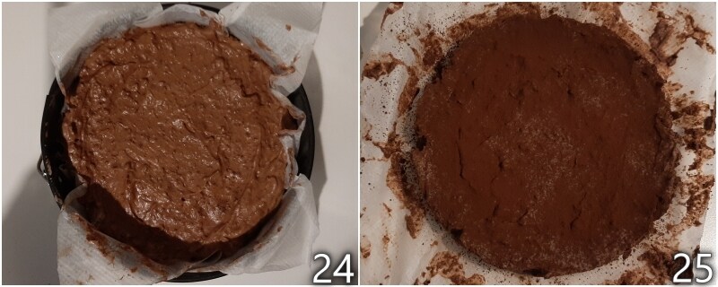 i. decorate the mocha mousse cake with unsweetened cocoa powder