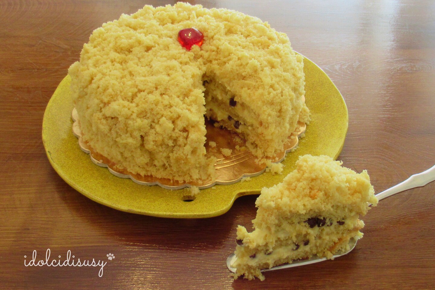 Mimosa Cake with Chocolate Chips