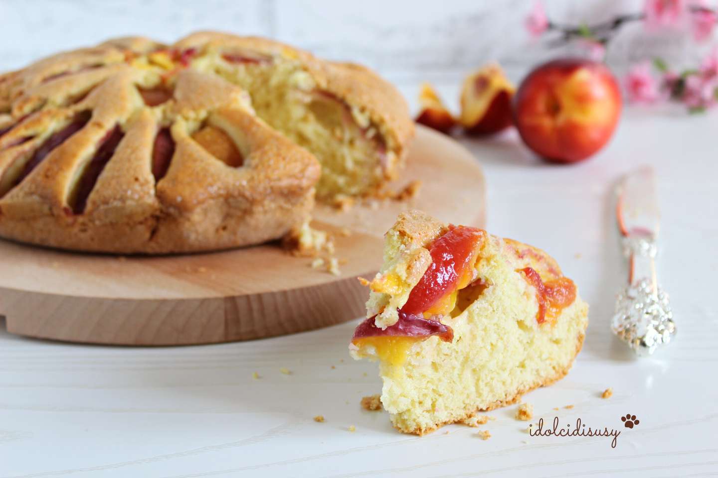 Soft and Light Peach Cake