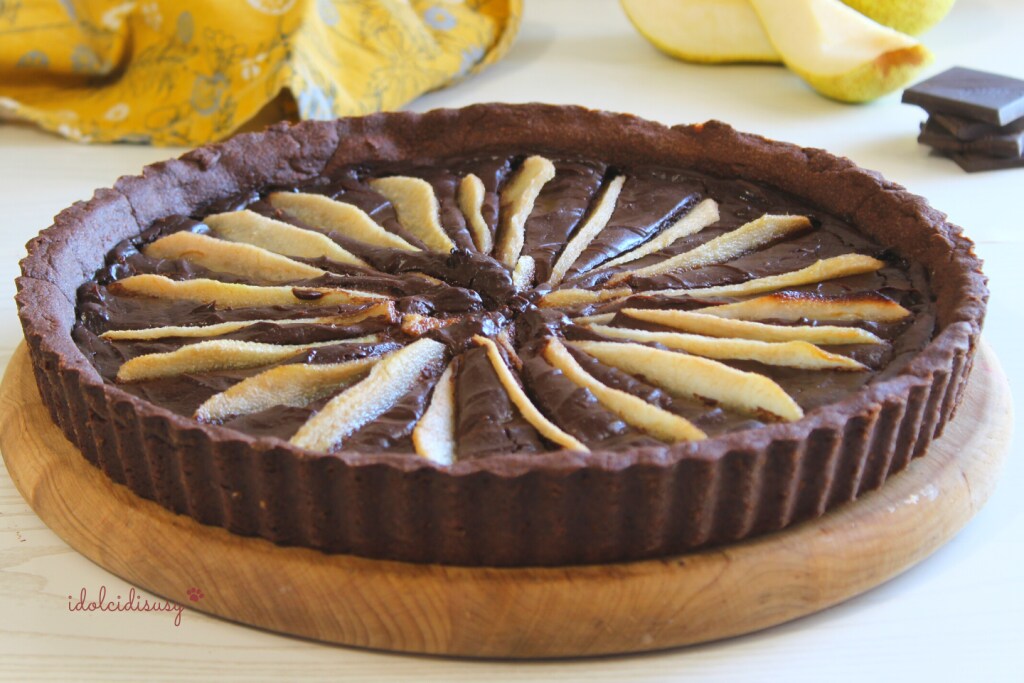 idolcidisusy pear and chocolate tart