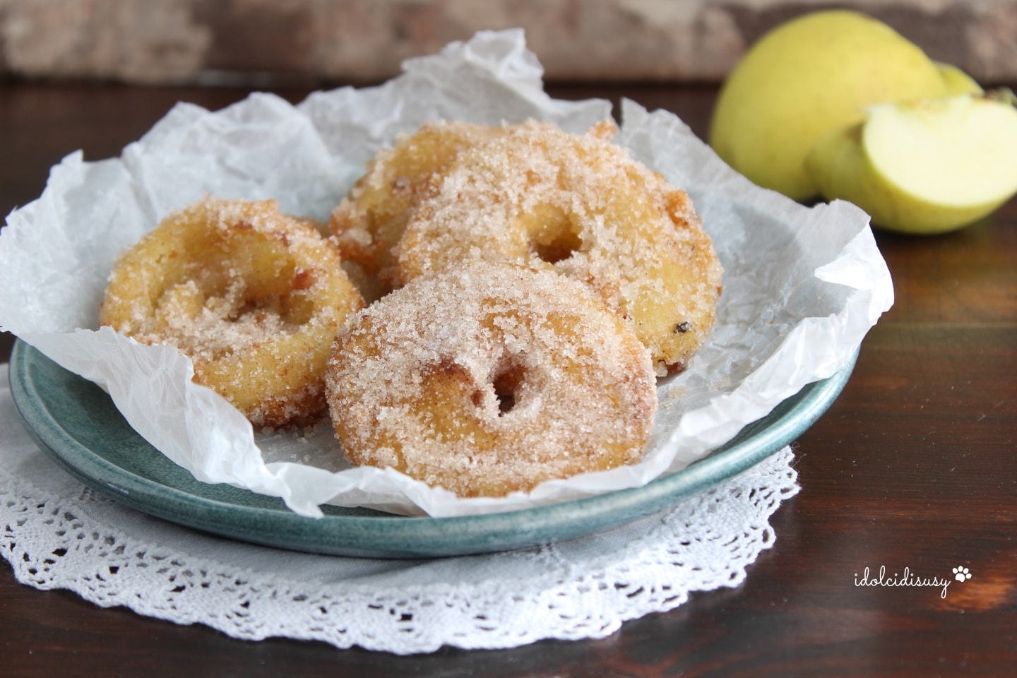 Eggless Apple Fritters