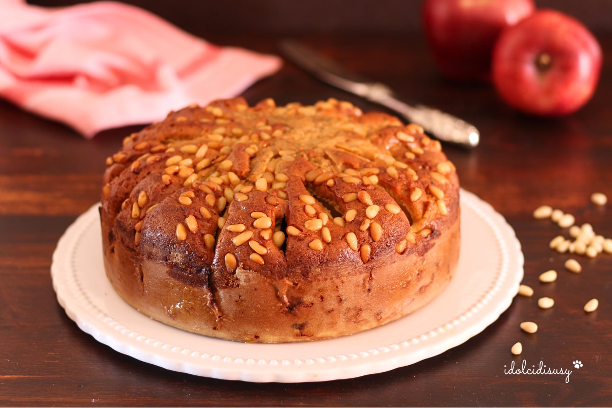 Apple, Pine Nut, and Raisin Strudel Cake