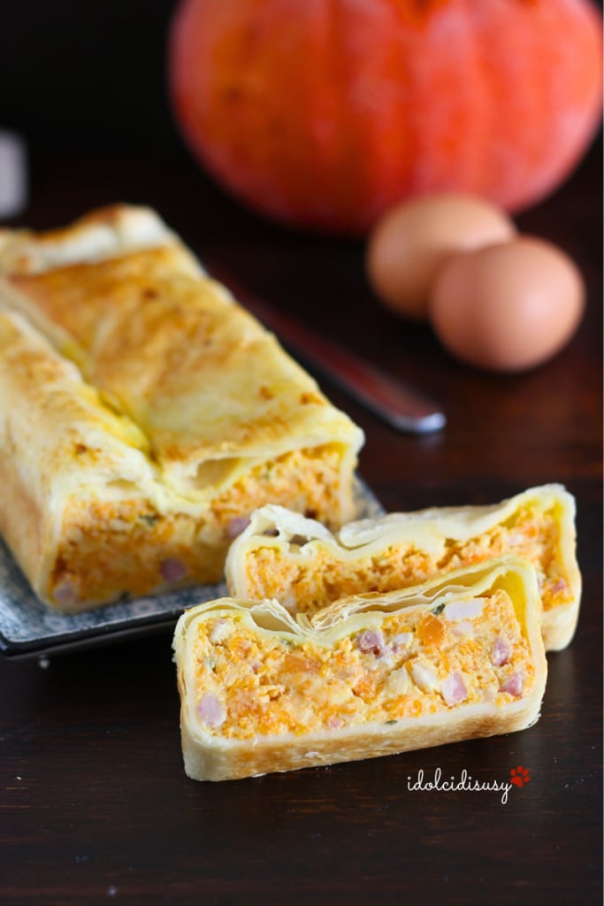 idolcidisusy Savory Puff Pastry Pumpkin and Bacon Loaf Cake