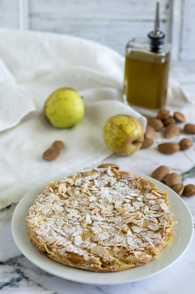 invisible apple cake with oat flour