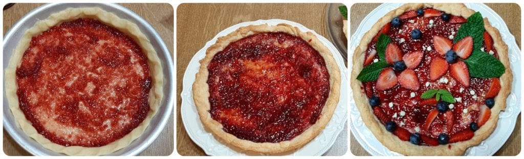 Pie with Strawberry and Blueberry Jam