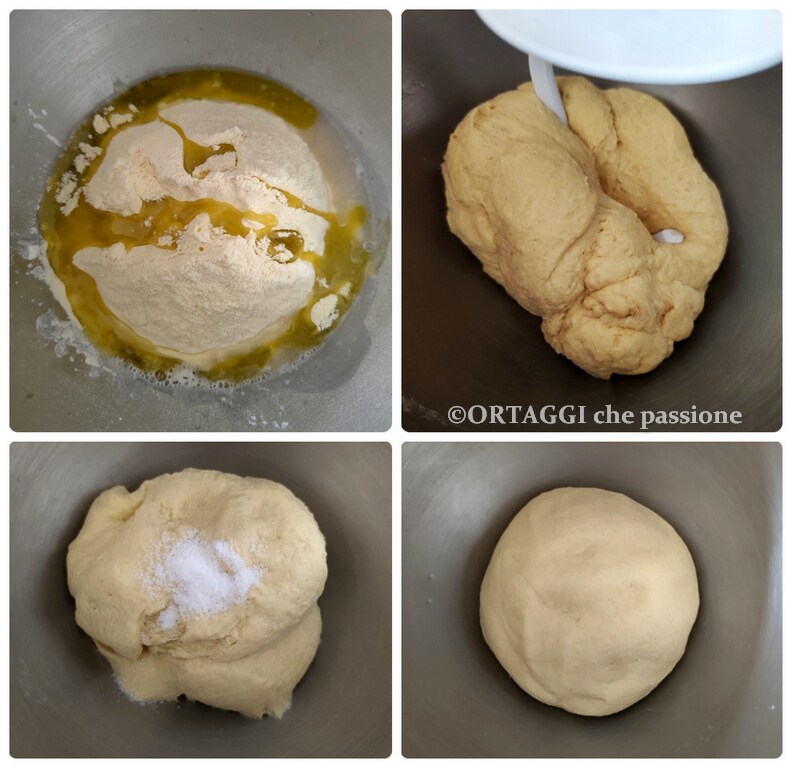 kneading quick focaccia