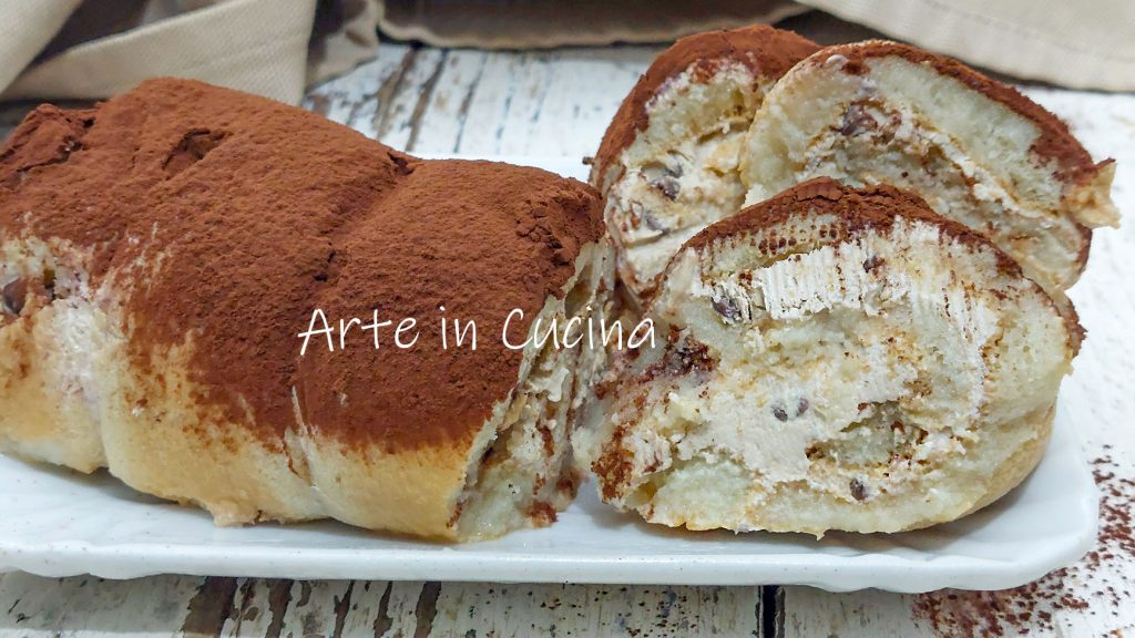 Ladyfinger roll, tiramisu, and chocolate chips