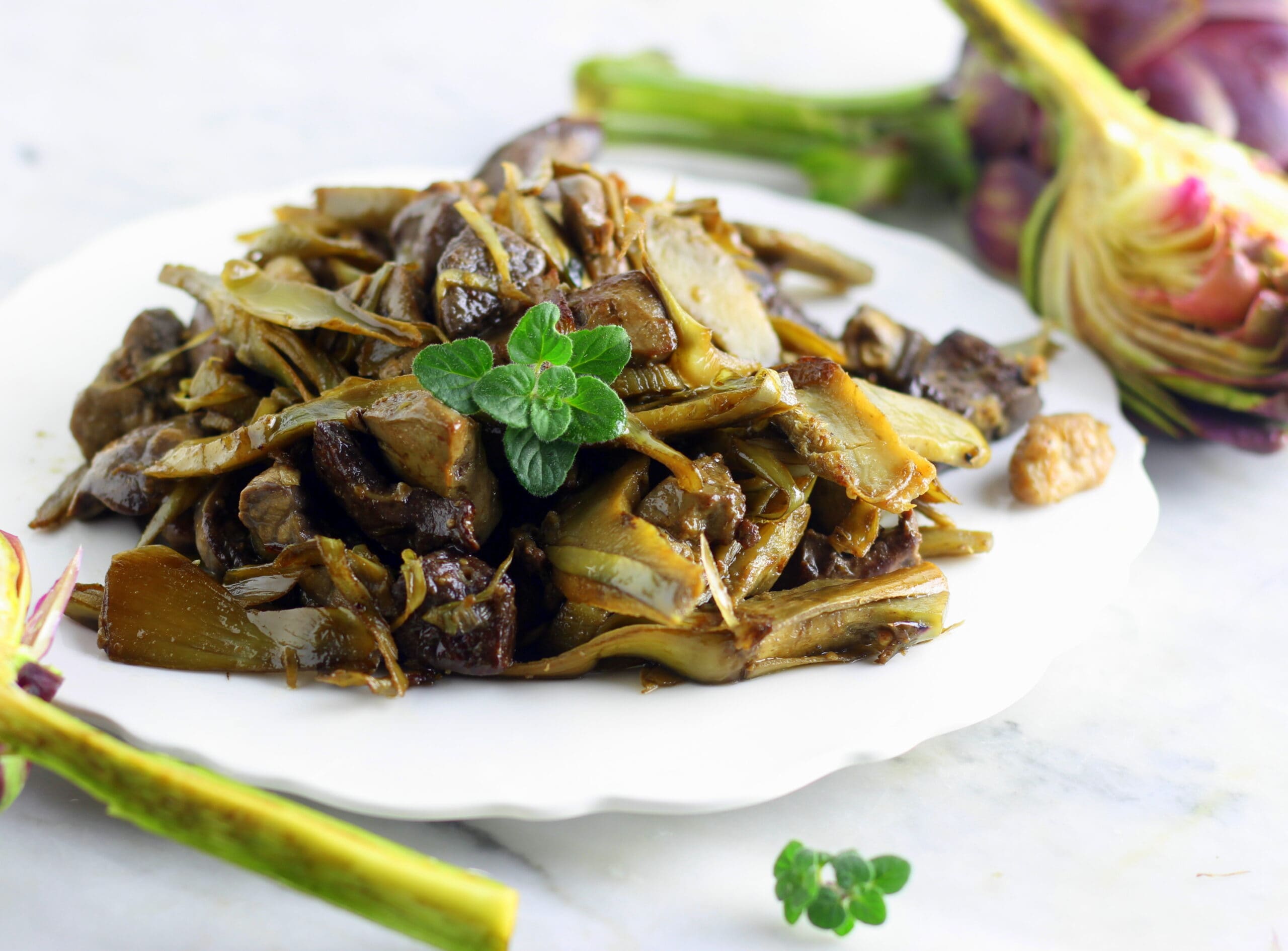 Lamb Offal with Artichokes