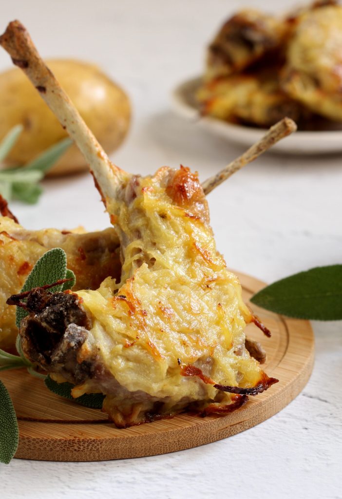 Lamb Chops with Potato Breaded Crust