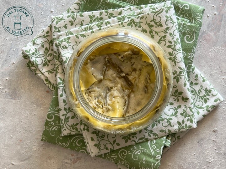 Lasagna with Asparagus in Jar Cooking