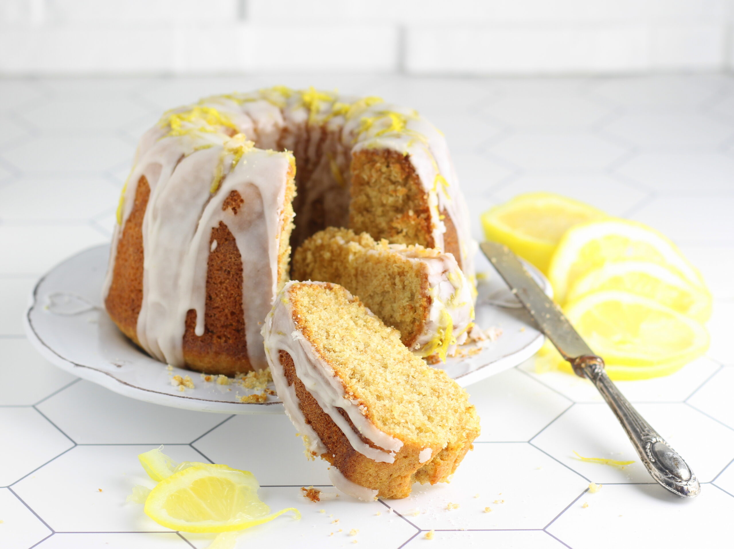Lemon Juice Bundt Cake with Glaze
