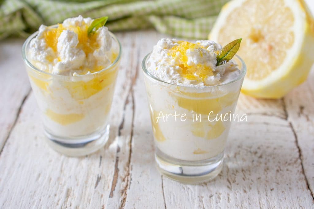 Lemon and white chocolate mousse