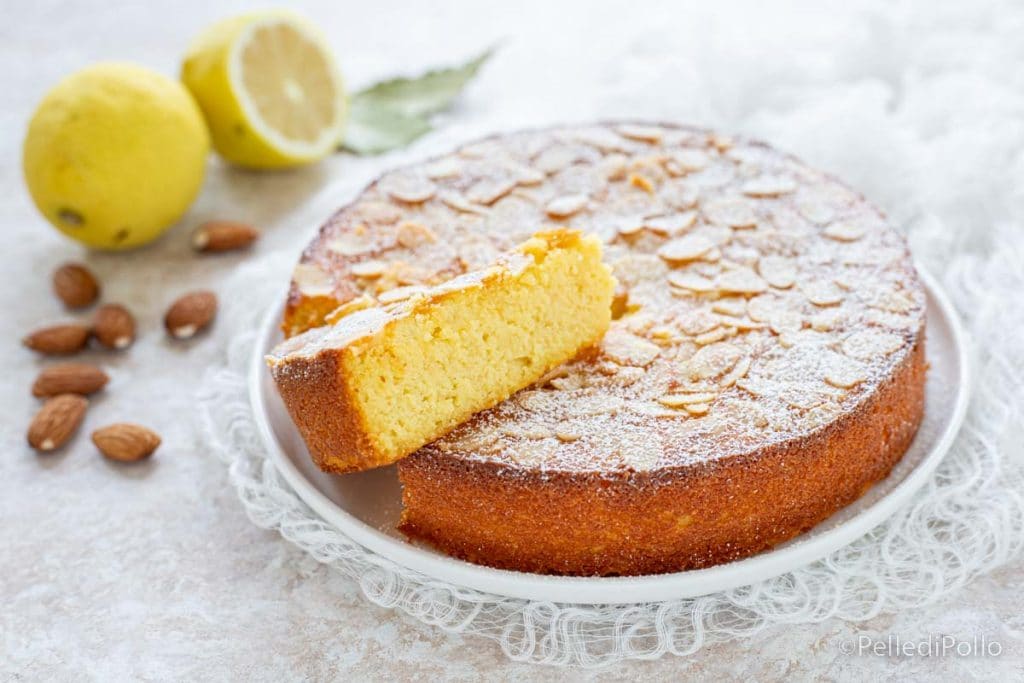 lemon ricotta cake with almonds