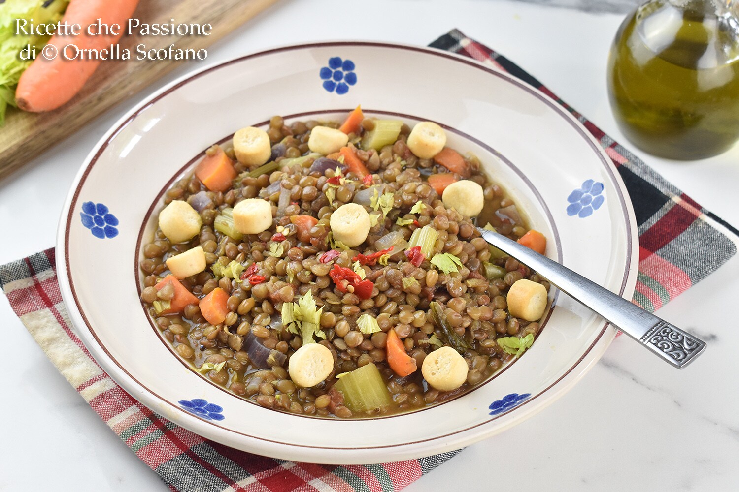 Lentil Soup with Croutons