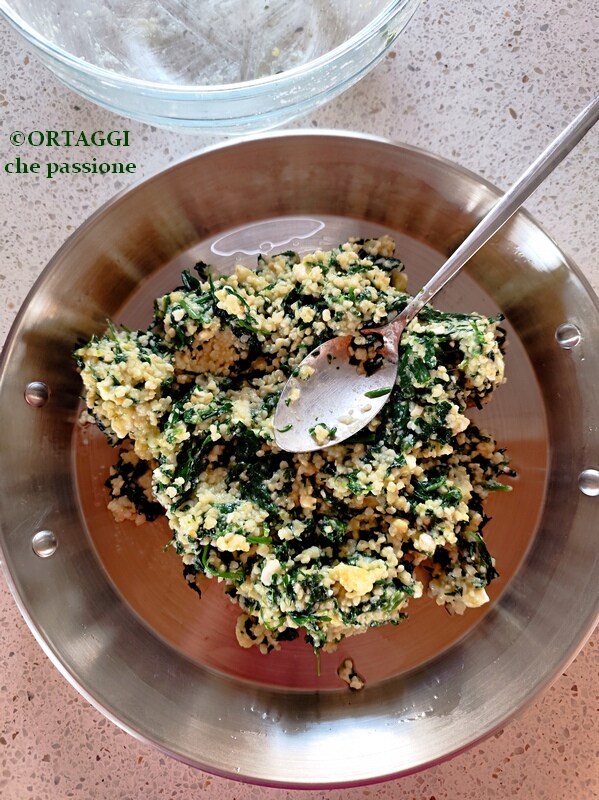 level the millet and spinach bake mixture