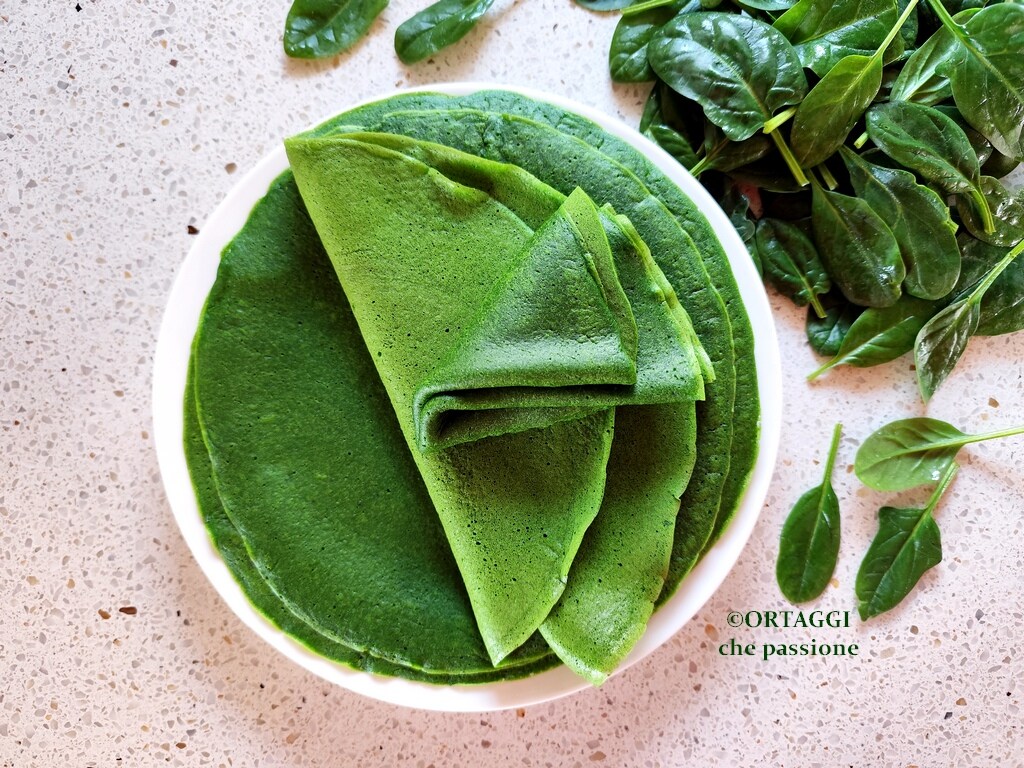 Vegan and Light Spinach Crepes
