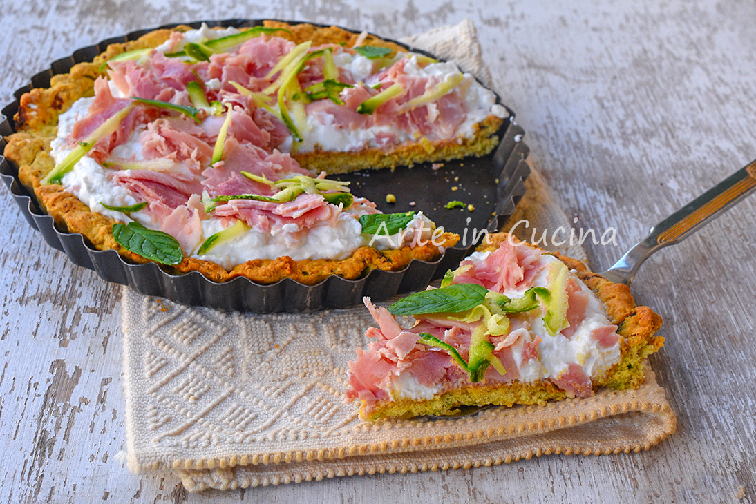 Light Zucchini and Ham Tart