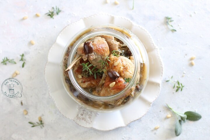 Ligurian Rabbit in Jar Cooking
